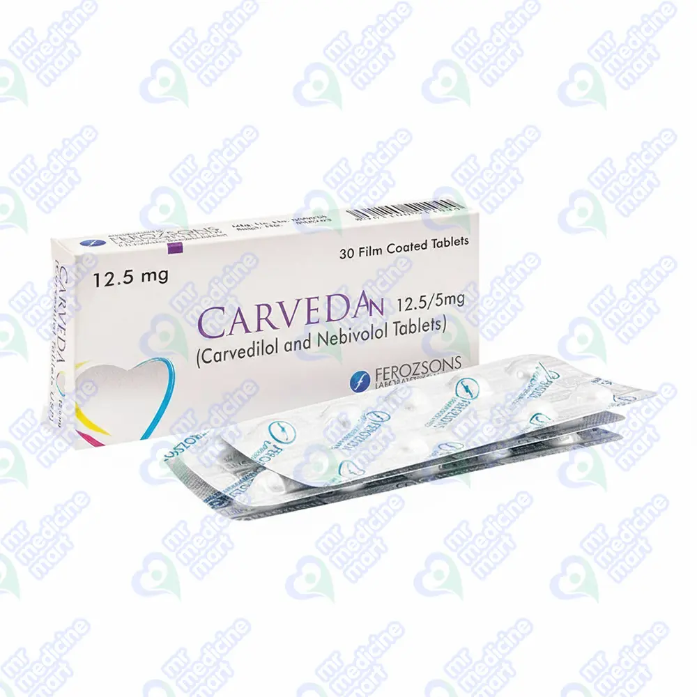 Carveda N 12.5/5mg Tablets 14's