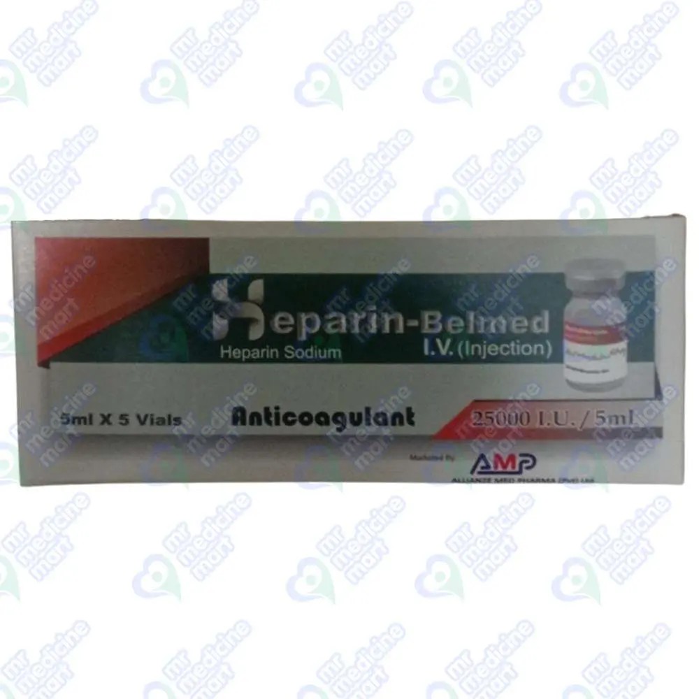 Heparin Belmed I.V. 25000I.U./5ml Vial 1's 