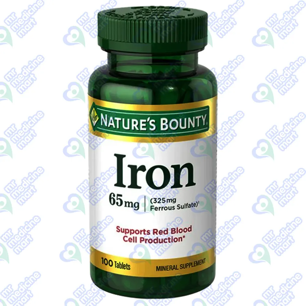 Nature's Bounty Iron 65mg Tablet 100's