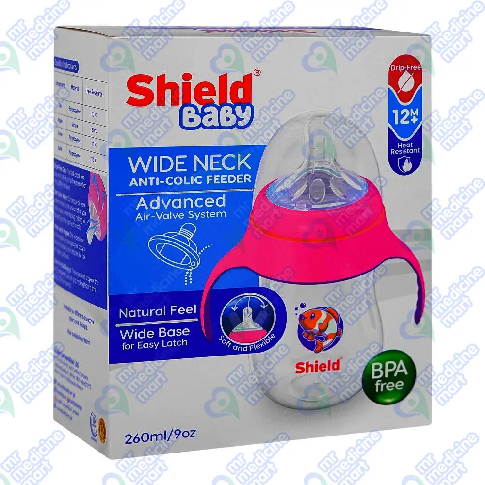 Shield Wide Neck 260ml Feeder 