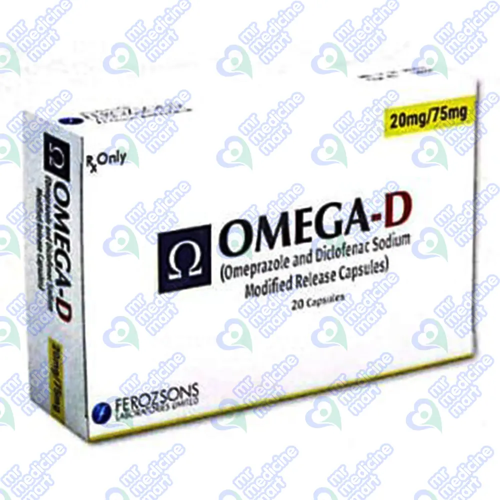 Omega D 20mg/75mg Capsule 20's