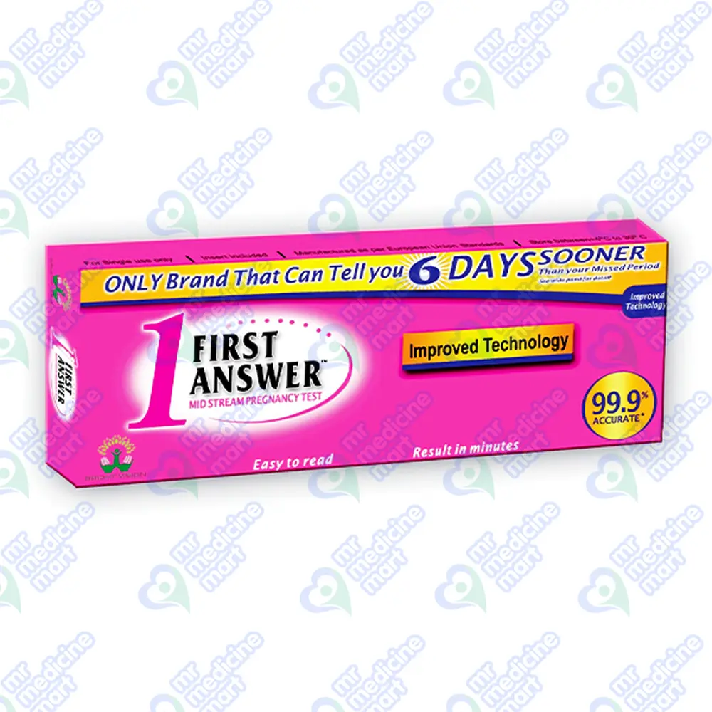 First Answer Midstream PT Strip (6 Days) Price In Pakistan I Uses