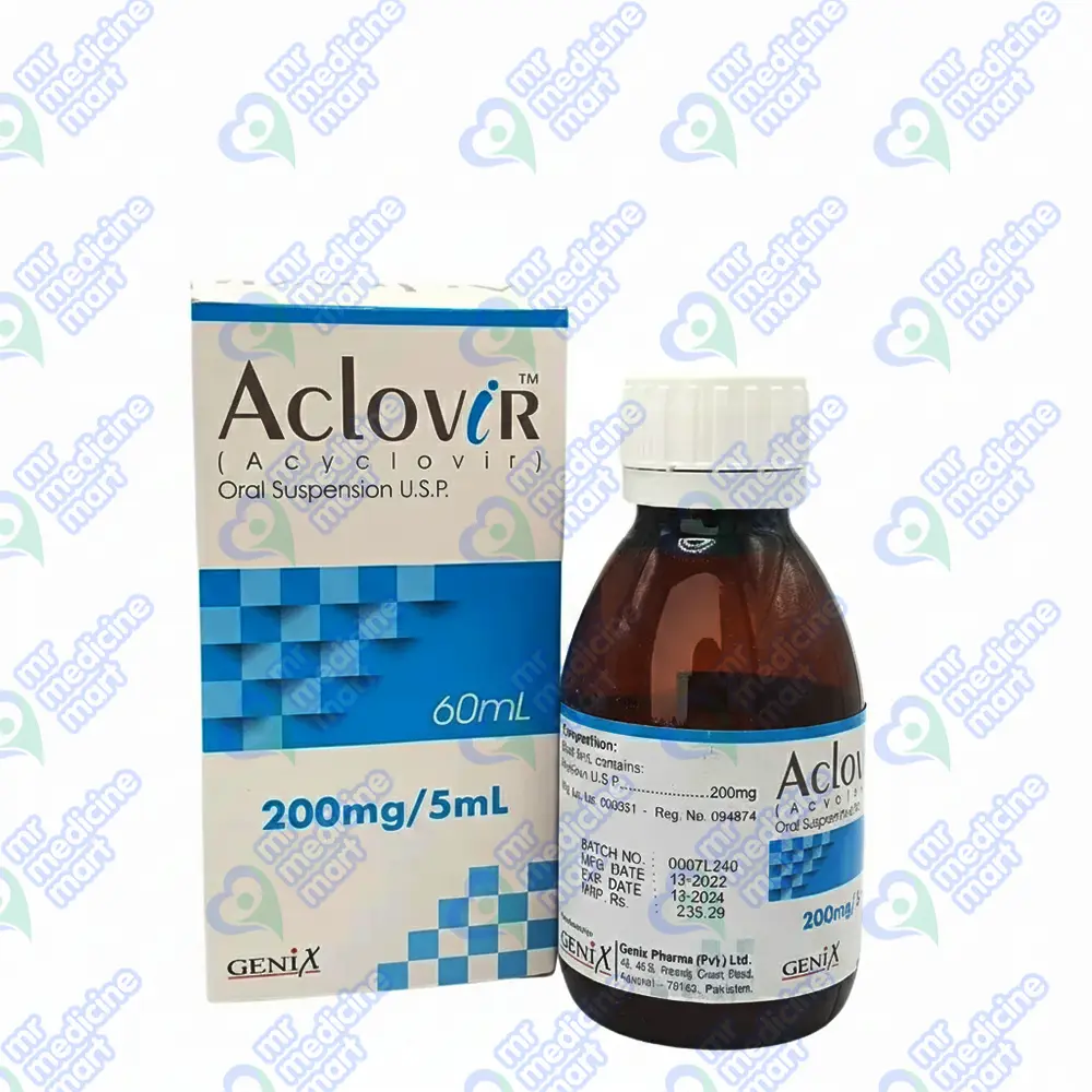 Aclovir 200mg/5ml Suspension 60ml 