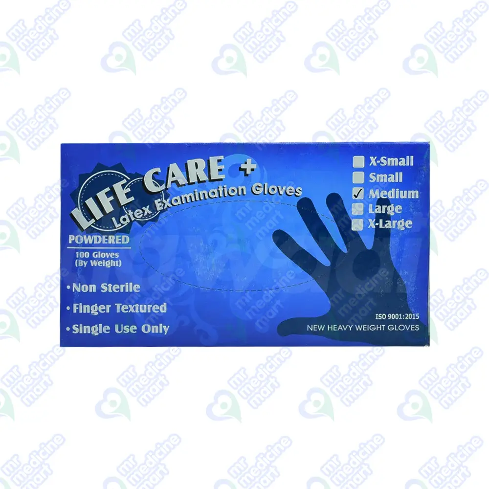 Lifecare Latex Gloves 100's (Medium) (Net)