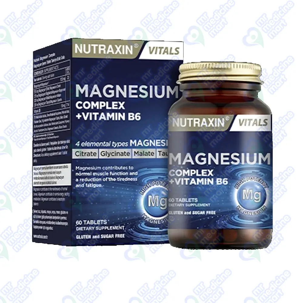 Nutraxin Magnesium Complex/Vitamin B6 Tablets 60's