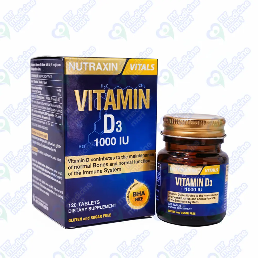 Nutraxin Vitamin D3 1000 IU Tablet 120's