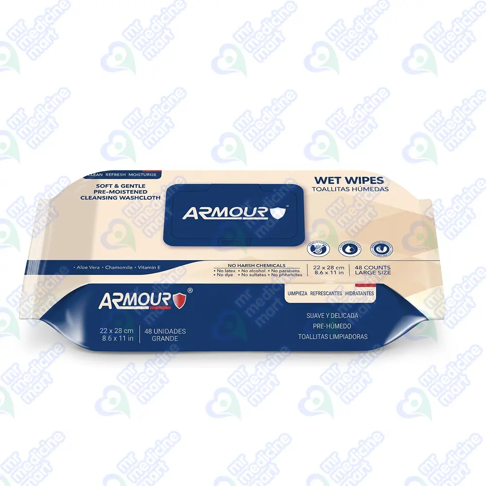 Armour Wet Wipes 48's