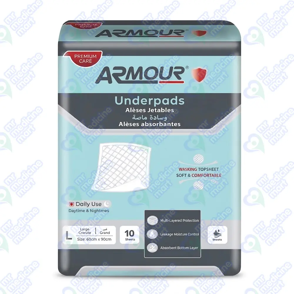 Armour Underpads Comfortable Large 10's