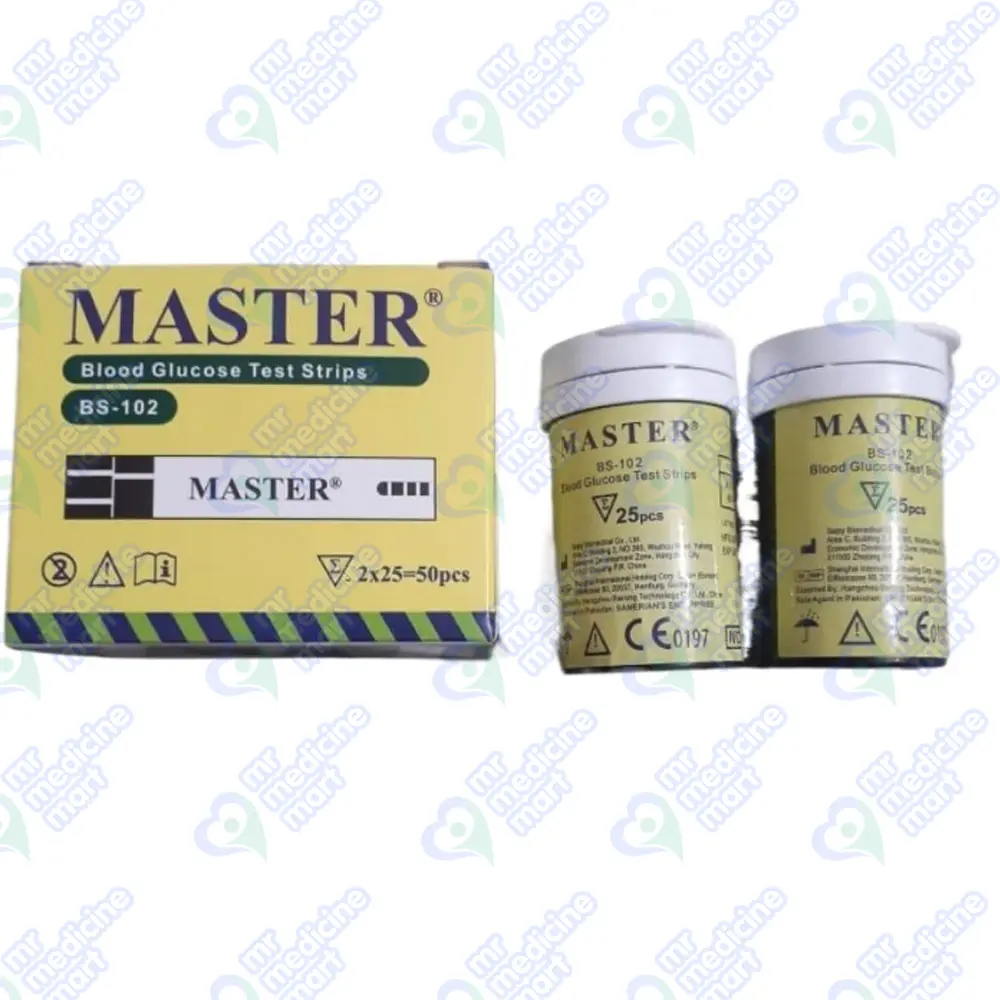 Master Blood Glucose Test Strip 25's