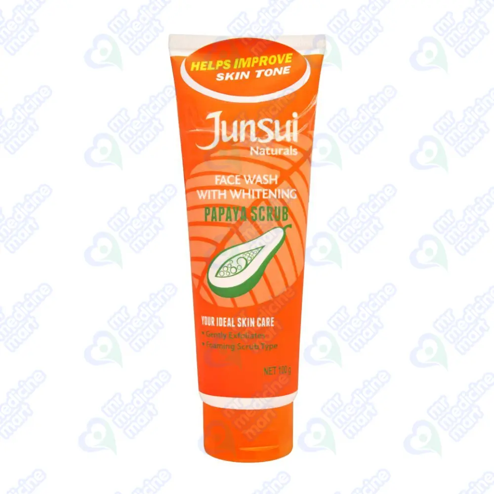 Junsui Naturals Papaya Scrub Face Wash 100g