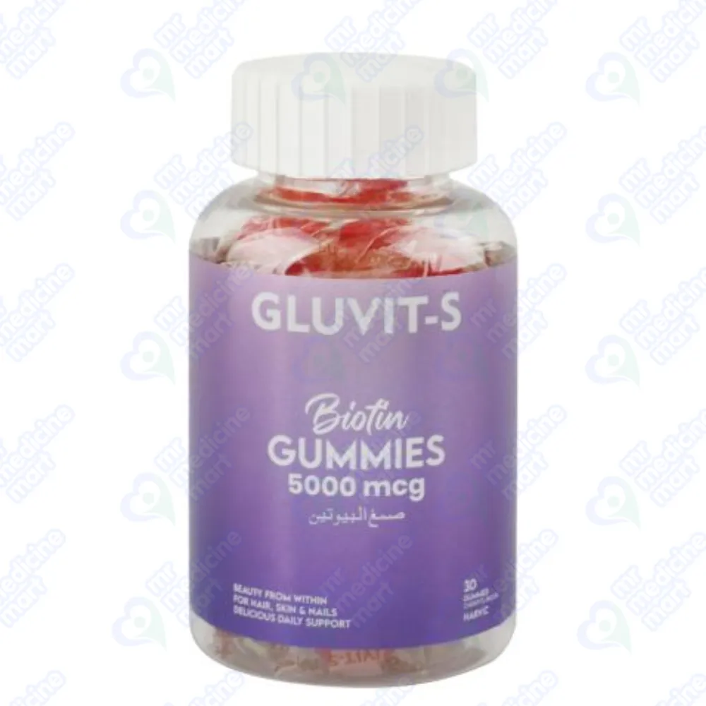 Gluvit S Biotin 5000mg Gummies 30's