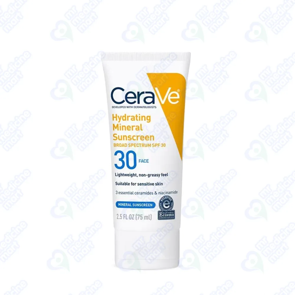 CeraVe Hydrating Mineral Sunscreen SPF60 75ml