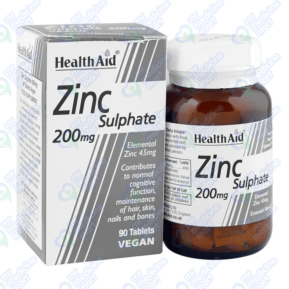 Health Aid Zinc Sulphate Tablet 200mg 90's