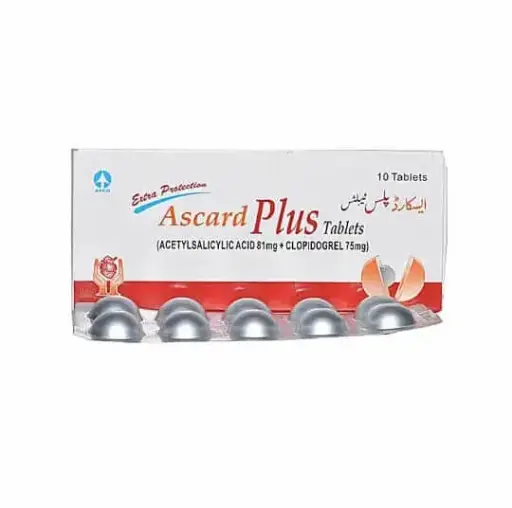 Ascard Plus 81mg/75mg Tablet 10'S