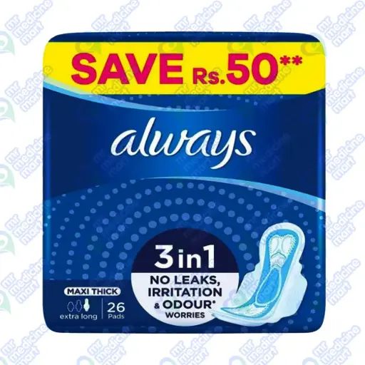 Always Maxi Extra Long 3in1 Pad 26 'S