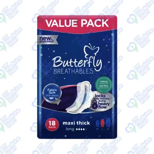 Butterfly Breathable Maxi Thick Pad 18's