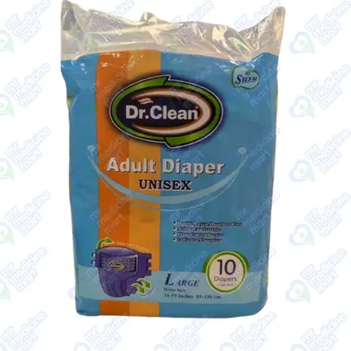Dr Clean Adult Diaper Large 10's
