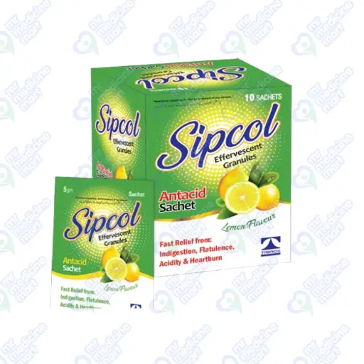 Sipcol Antacid Sachet Lemon Flavour