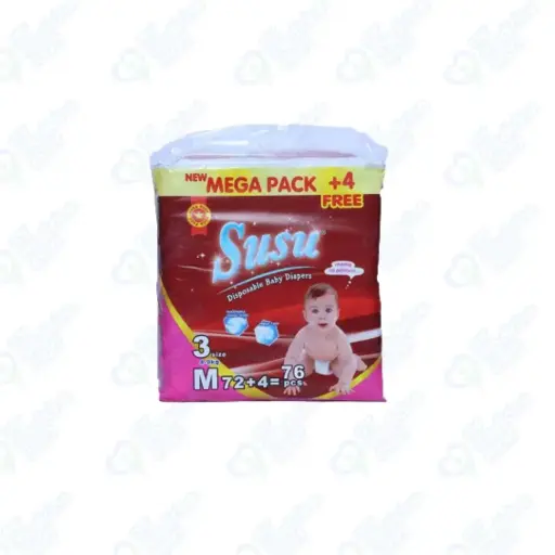 Susu 3 Medium Diaper 76's
