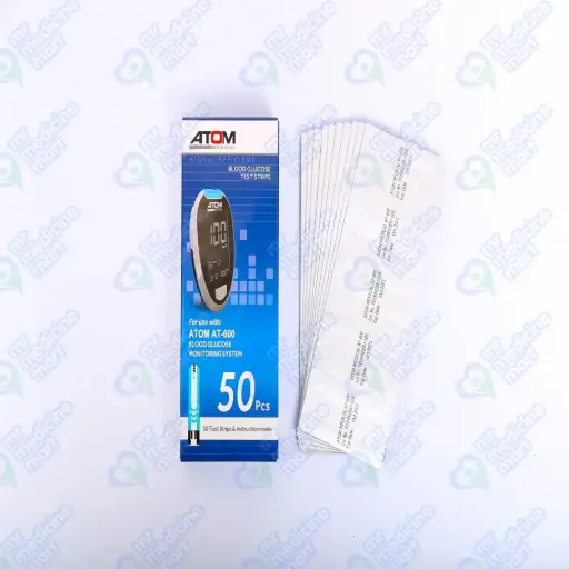 Atom Blood Glucose Strip For AT600 50's