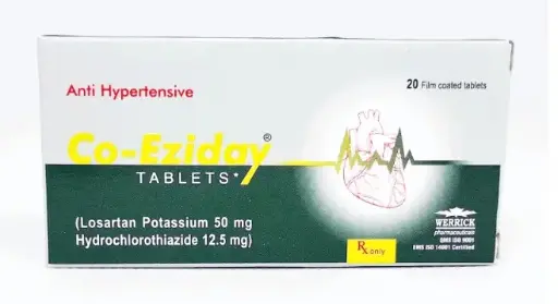 Co eziday 50mg/12.5mg Tablet 