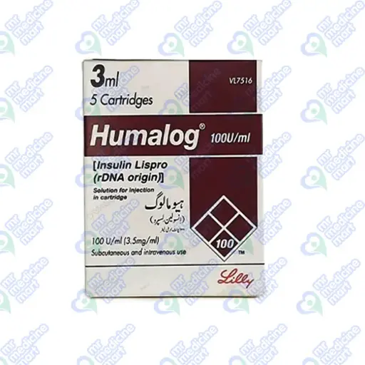 Humalog Cartidge Insulin Lispro100IU/3ml