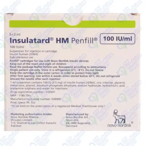Insulatard HM Penfill 3ml