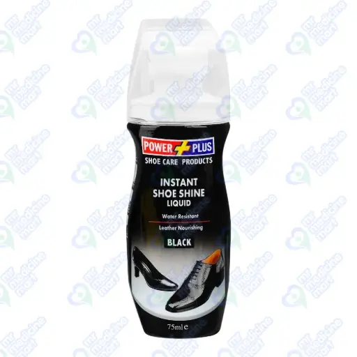 Power Plus Instant Shoe Liquid Black 75m