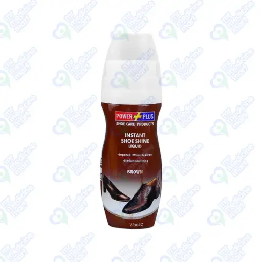 Power Plus Instant Shoe Liquid Brown 75m