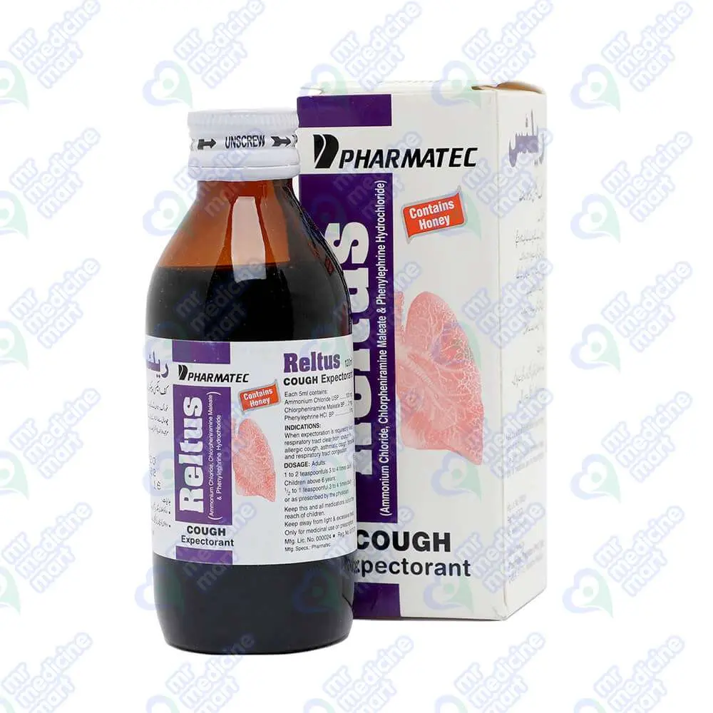 Reltus Cough Expectorant Syrup 120ml | Mr Medicine Mart