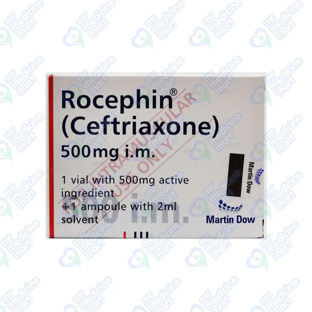 Rocephin IM 500mg Injection 1 Vial Price in Pakistan | Uses & Benefits