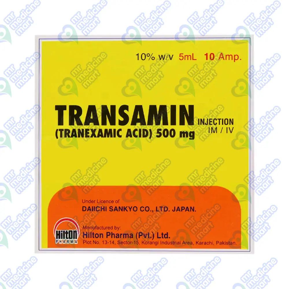 Transamin (5ml) 500mg IM/IV Inj 1 'S | Mr Medicine Mart