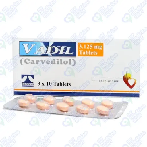 Vadil 3.125mg 30 Tablets