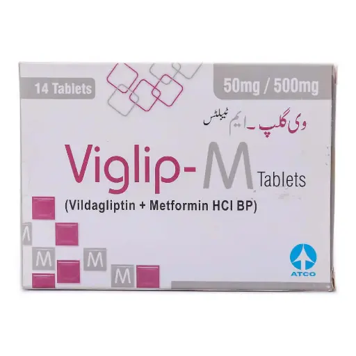 Viglip-M 50mg+500mg Tablet