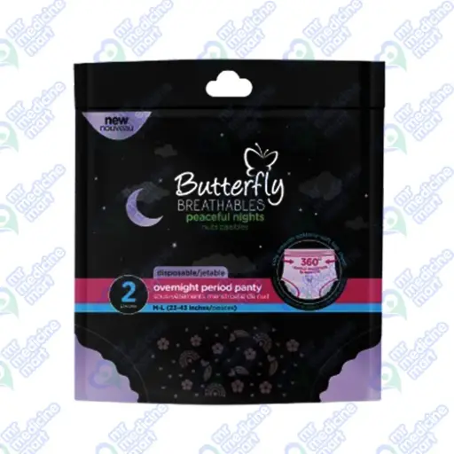 Butterfly Breathable Panty M-L(23-43 inches) 2's 