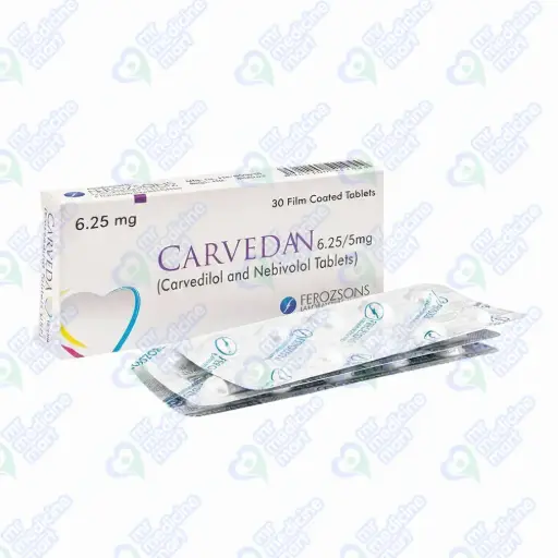 Carveda N 6.25/5mg Tablets 14's