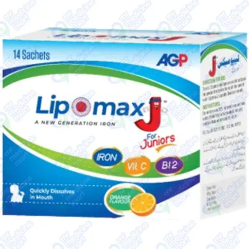 Lipomax Juniors Orange Sachet 14's 