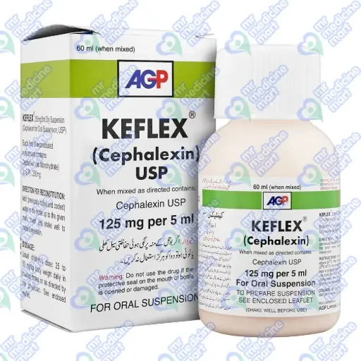 Keflex 125mg/5ml Suspension 60 ml