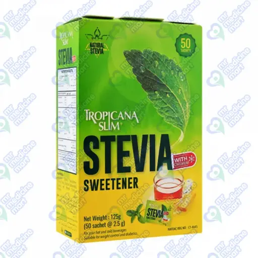 Tropicana Slim Stevia Sweetener 50's Sachet-Pack 