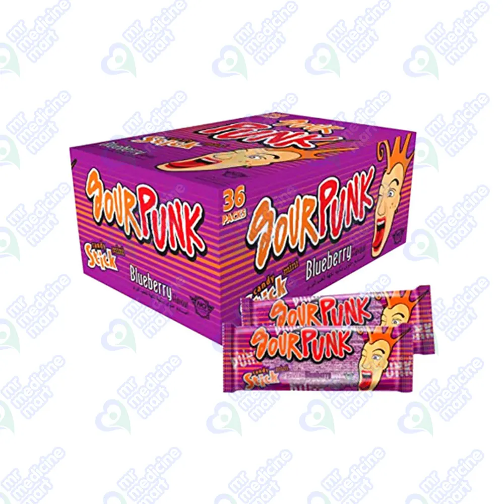 Sour Punk Blue Berry Candy Stick 36's | Mr Medicine Mart